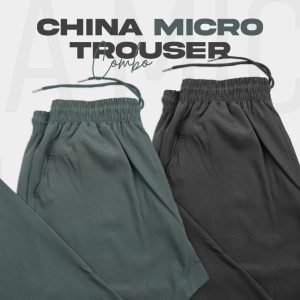 China Micro Trouser Combo - Black & Ash