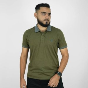 Soft Cotton Polo Shirt - Olive (BS)